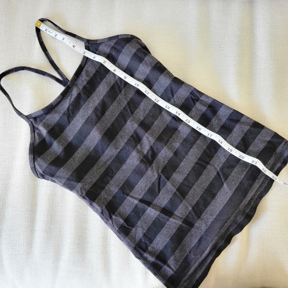 Lululemon Power Y Tank Top Black Grey Striped 4 - Picture 9 of 9